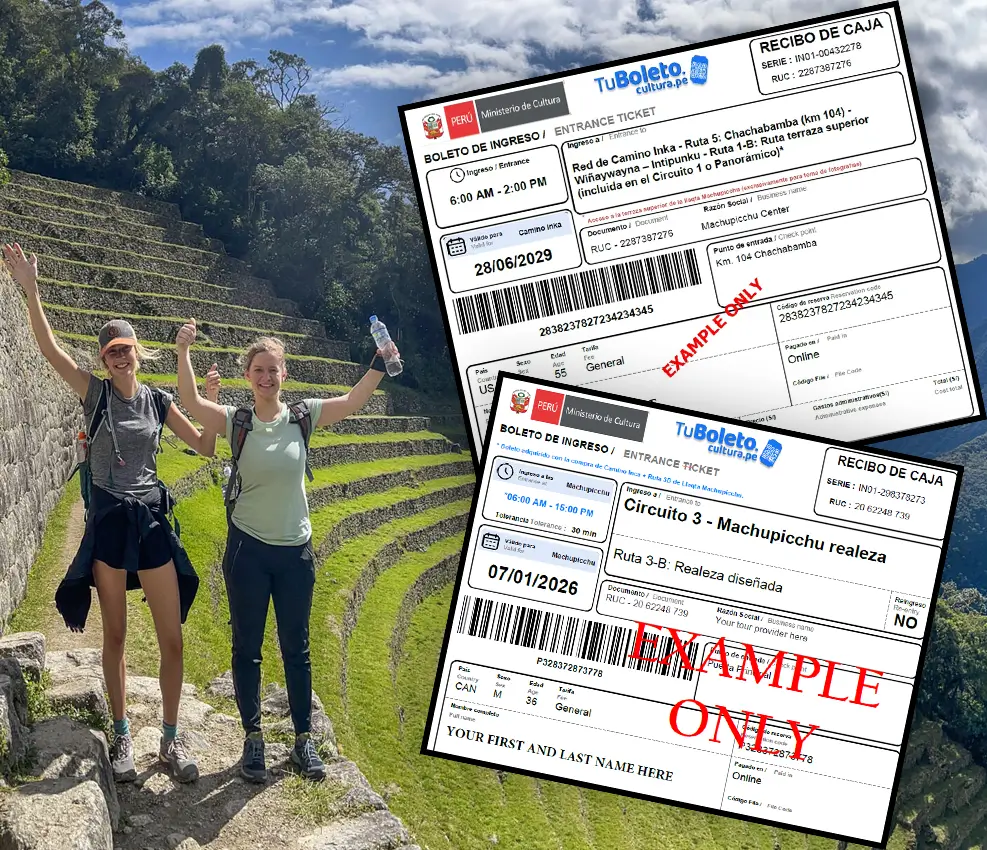 Permiso oficial de 2 días para el Camino Inca desde el KM104 (solo boleto) – Circuitos 1C, 1B y 3B