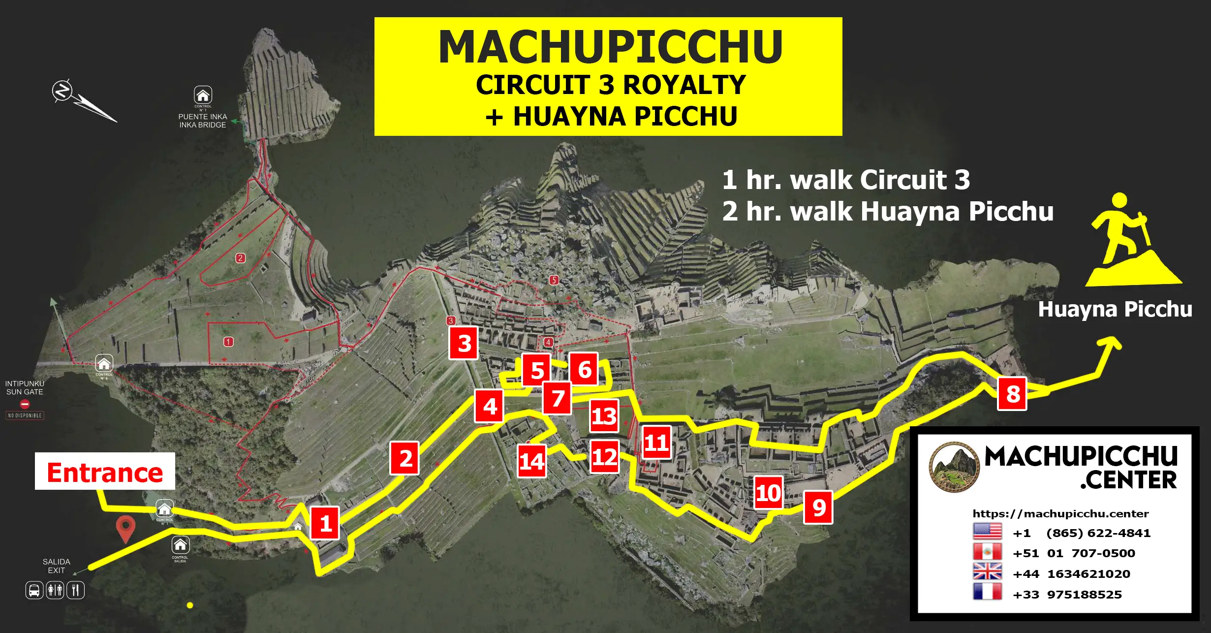 Machu Picchu Circuit 3 Royals with Huayna Picchu