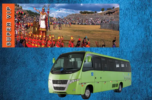 Boleto Inti Raymi 2026. Tramo naranja + bus turístico